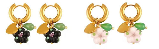 Bloom Charm Hoop - PINKXLUXE