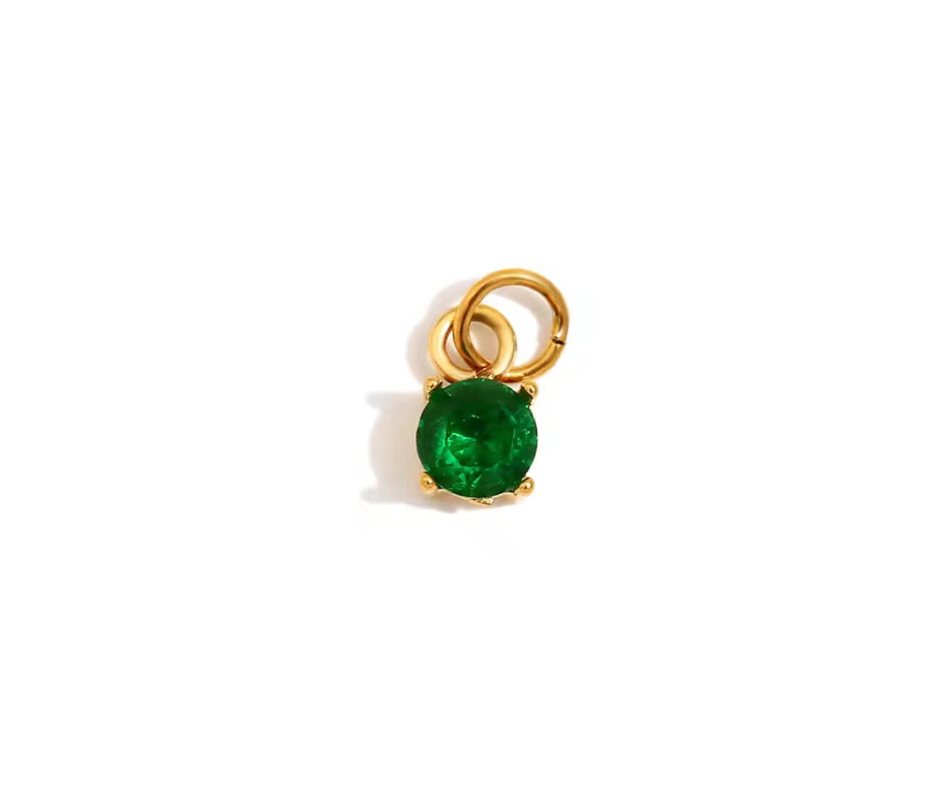 Emerald Stone Pendant/Charm - PINKXLUXE