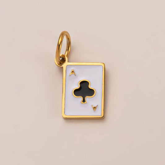 Ace of Spades Enamel Pendant/Charm