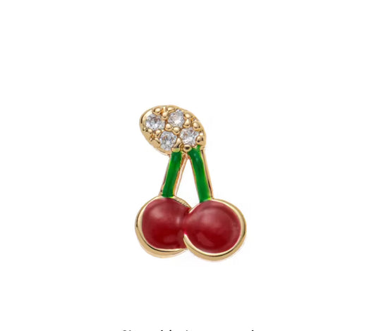 Cherry Enamel Charm