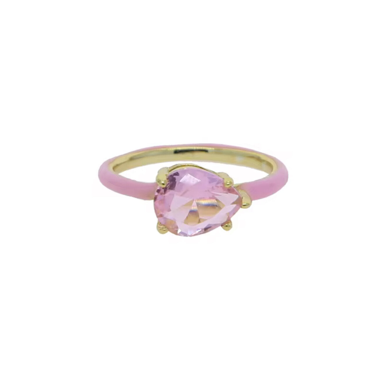 Gemstone Enamel Ring