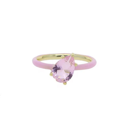 Gemstone Enamel Ring