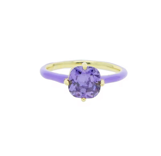 Gemstone Enamel Ring