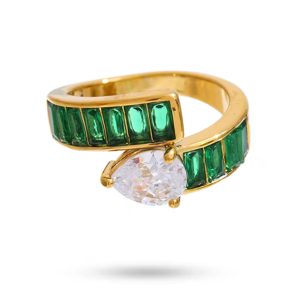 RainDrop Cubic Ring