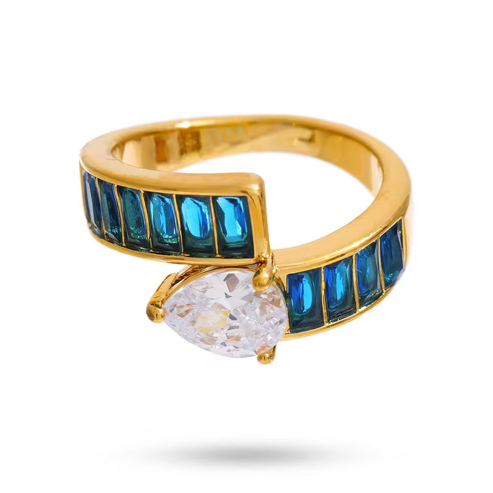 RainDrop Cubic Ring