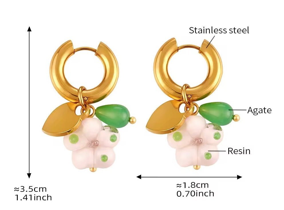 Bloom Charm Hoop - PINKXLUXE