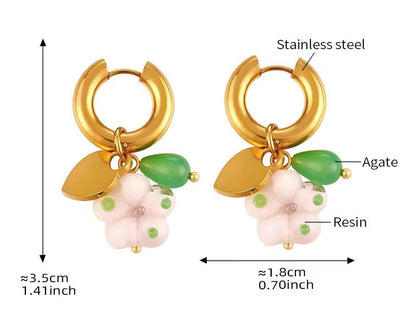 Bloom Charm Hoop - PINKXLUXE
