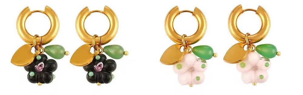 Bloom Charm Hoop - PINKXLUXE