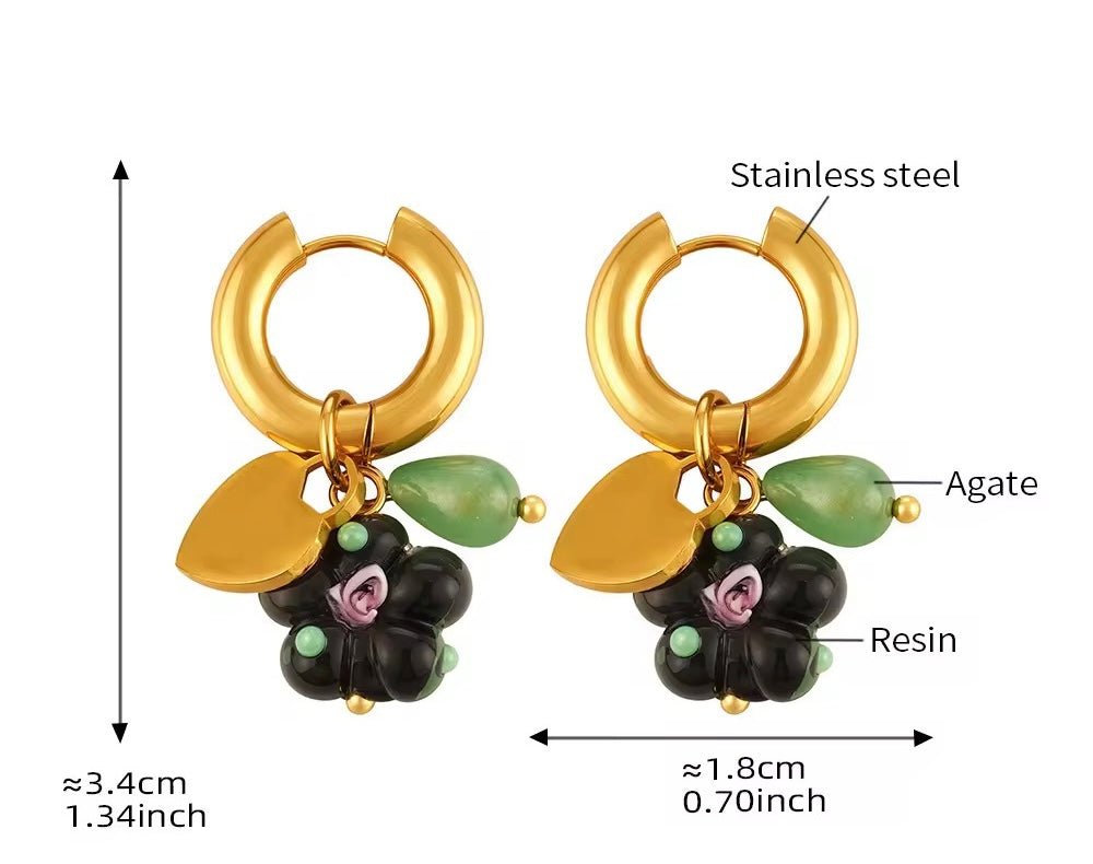 Bloom Charm Hoop - PINKXLUXE