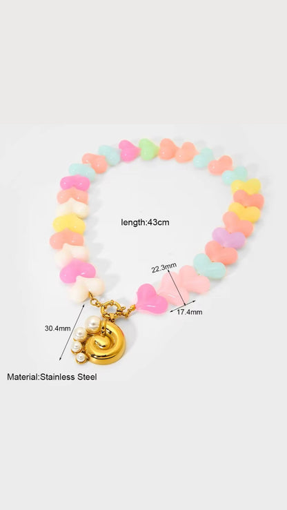 Candy Heart Necklace - PINKXLUXE
