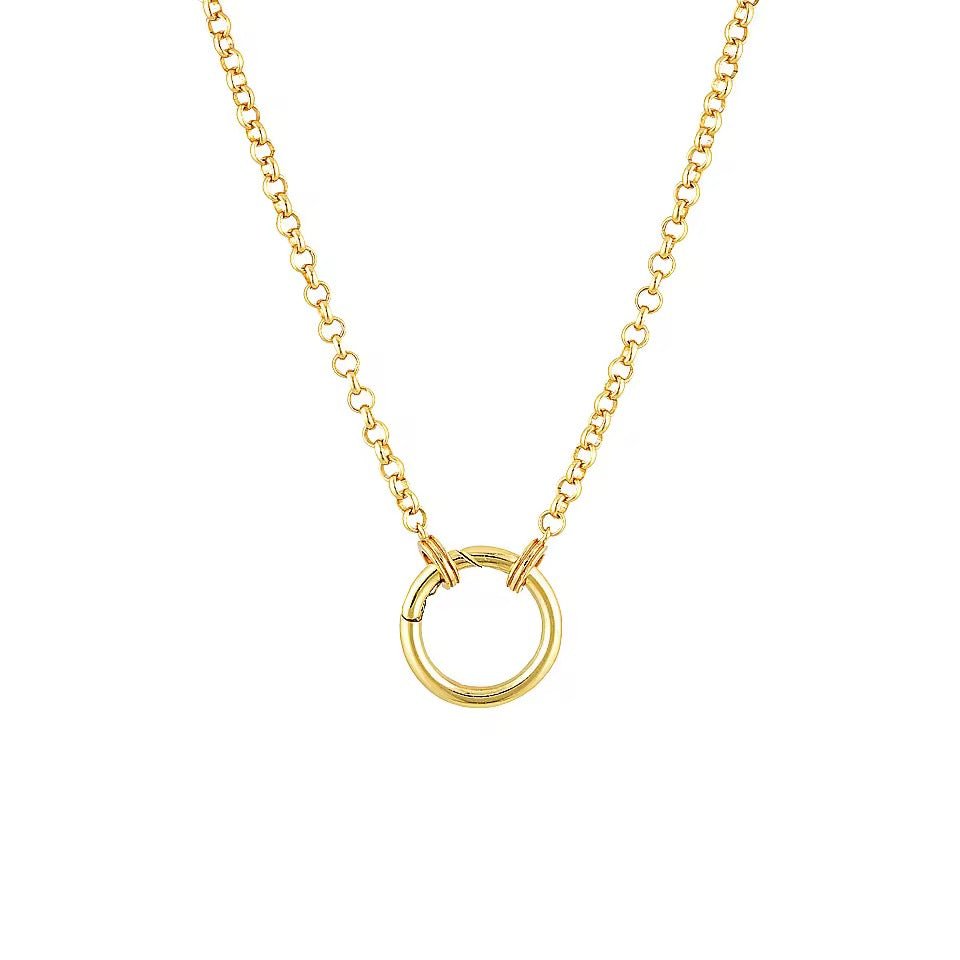 Charm Lock Chain Round (Add Charms Below) - PINKXLUXE