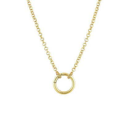 Charm Lock Chain Round (Add Charms Below) - PINKXLUXE