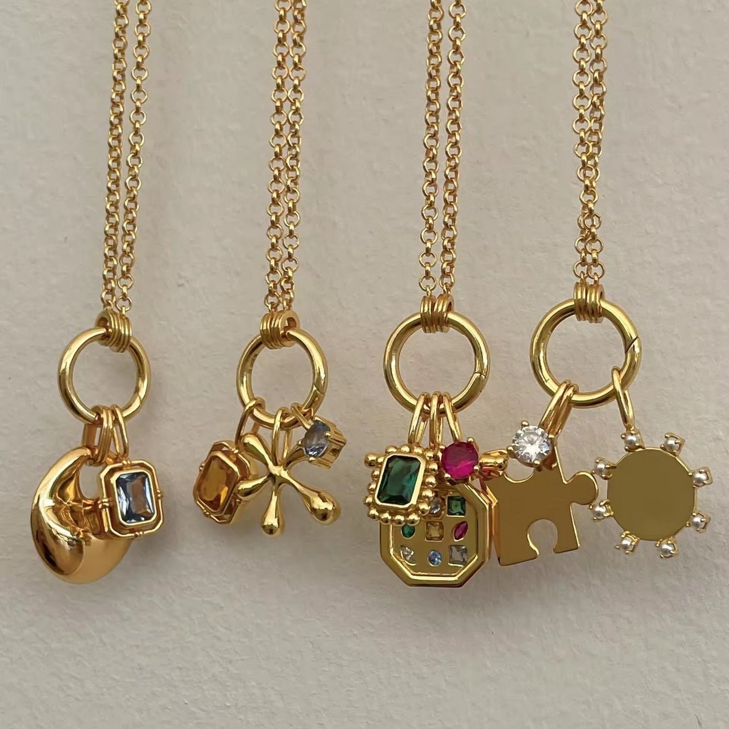 Charm Lock Chain Round (Add Charms Below) - PINKXLUXE