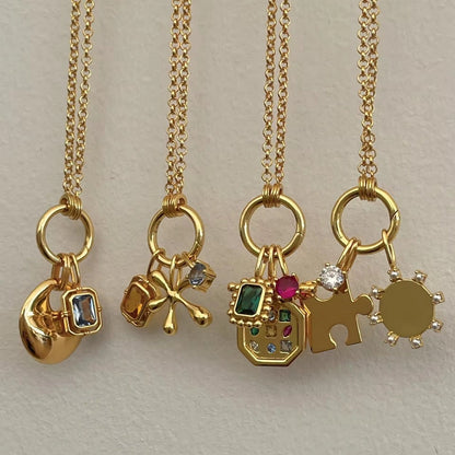 Charm Lock Chain Round (Add Charms Below) - PINKXLUXE