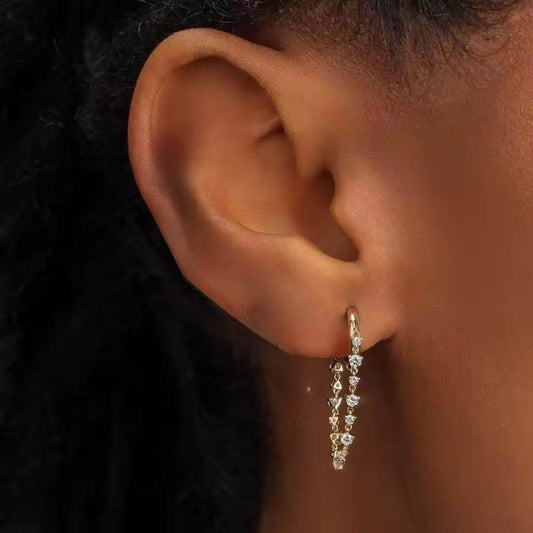 Gleam Drop Hoops - PINKXLUXE