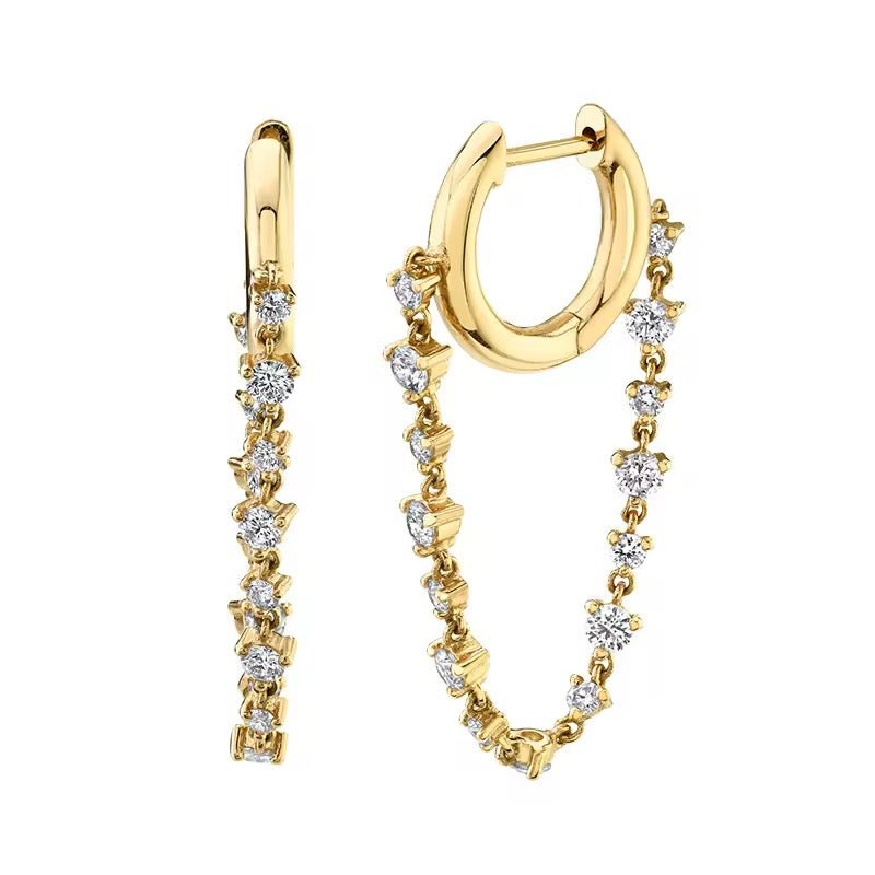 Gleam Drop Hoops - PINKXLUXE