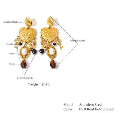 Goldden hairloom Earings - PINKXLUXE