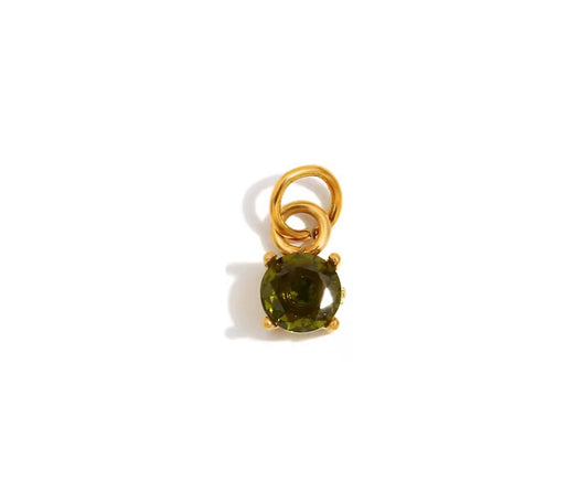 Green Stone Pendant/Charm - PINKXLUXE