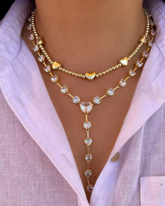 Linked In Love Necklace - PINKXLUXE