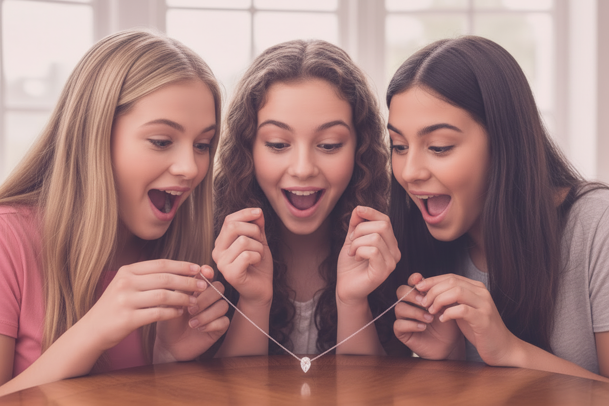 replace necklace with silver chain and simple swarovski pendant