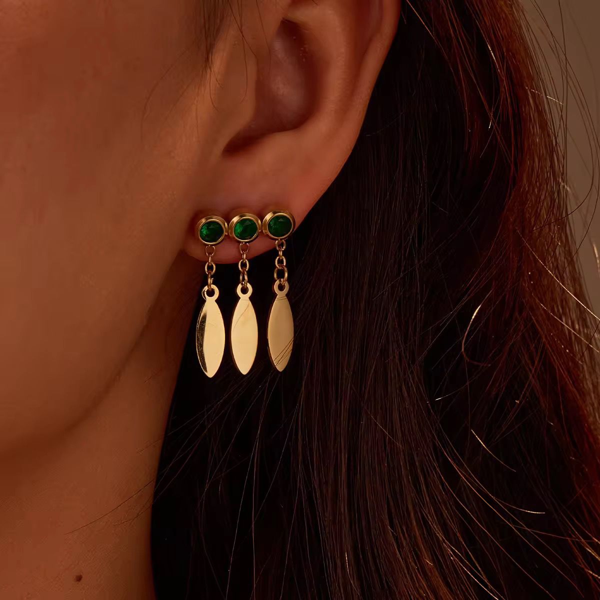 Emerald Drop Earrings